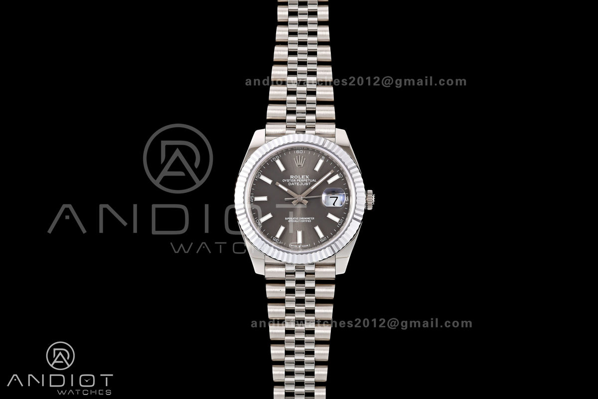 DateJust 41 126334 904L SS MZF 1:1 Best Edition Gray Dial on Jubilee Bracelet JH3235
